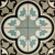 Ottoman Encaustic Cement Tile - 4 tiles