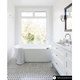 Carrara Marble Octagon and Dot Mosaic