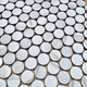 Carrara Look 28mm Penny Round Porcelain Mosaic Tile