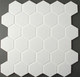 Matt White Hexagonal Mosaic Tile 51mm