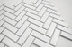 Matt White Herringbone Mosaic Tile 72x22mm