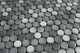 Mixed Grey Gloss Penny Round Tiles 19mm