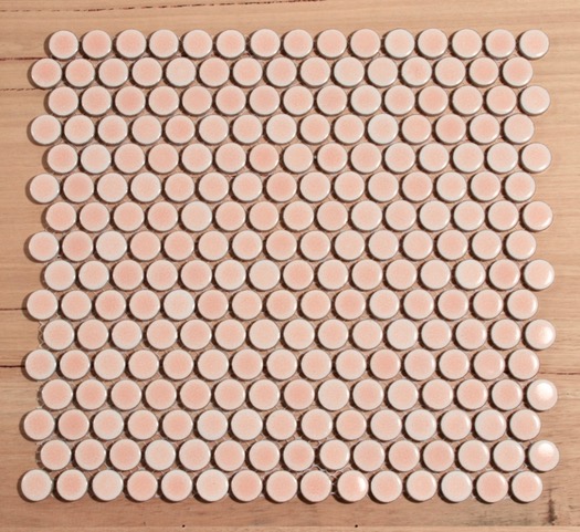 Pink Gloss Porcelain Penny Round Mosaic Wall Tiles Online! - Tiles4less