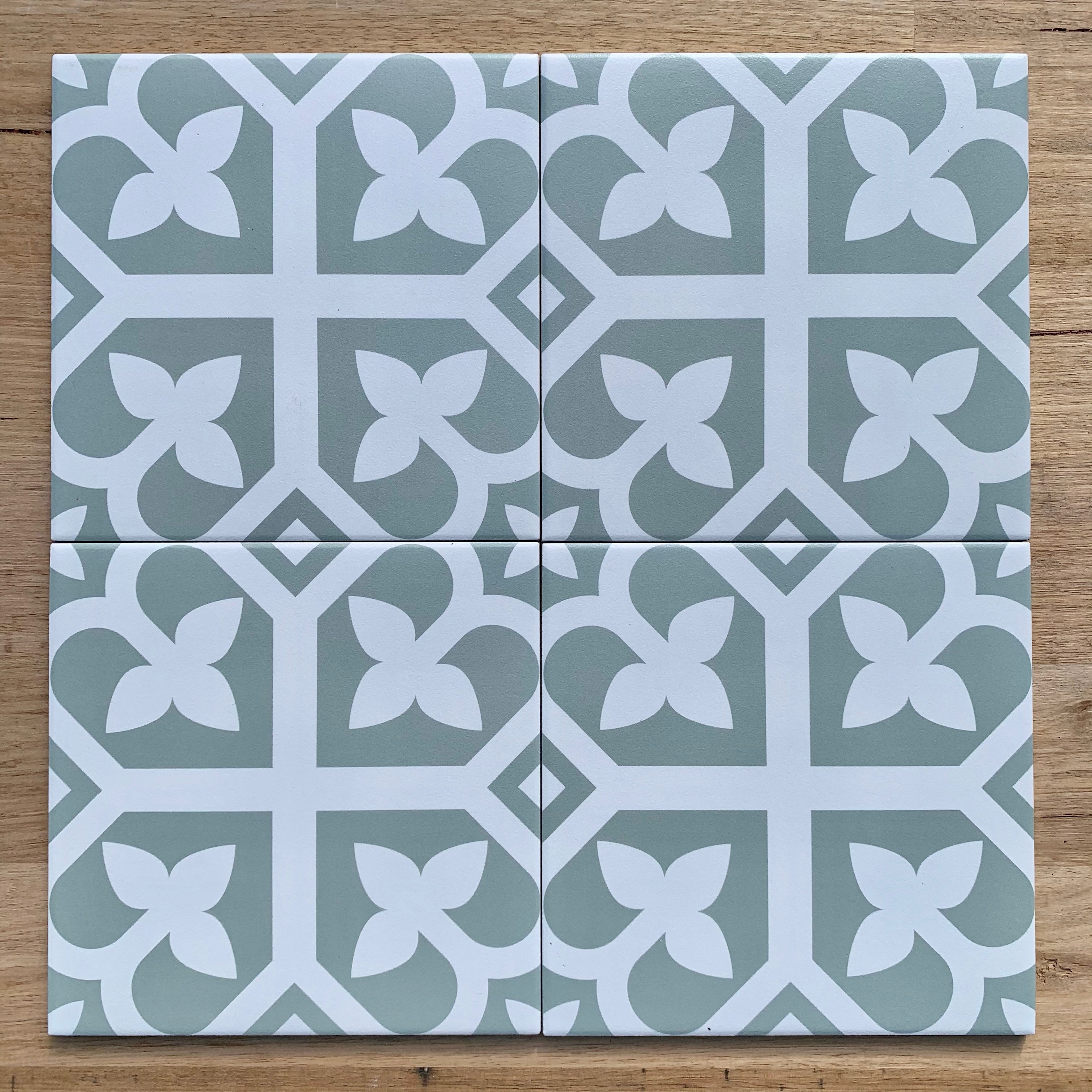 Siena Wall and Floor Tile in Pale Green - Tiles4less