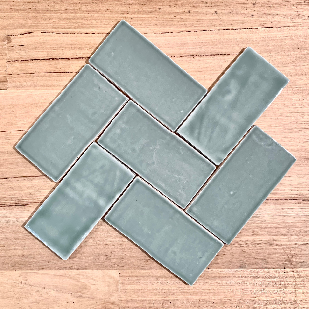 150x75mm Barcelona Jade Green Subway Wall Tile