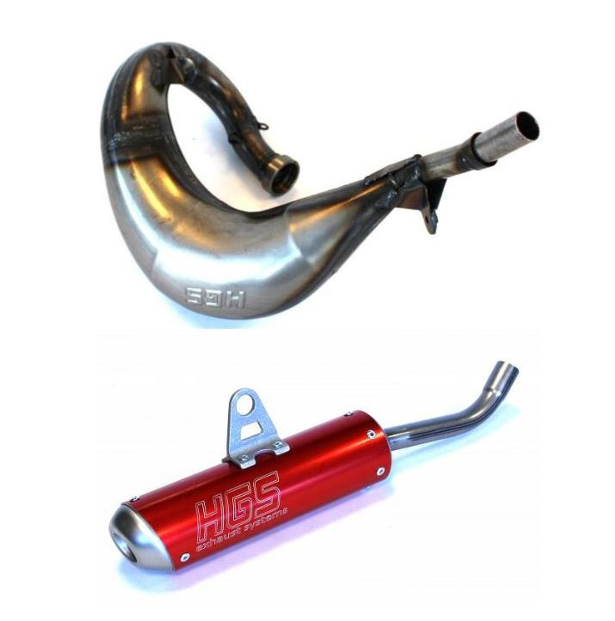 GAS GAS MC85 2021-2024 EXHAUST PIPE & RED SILENCER HGS 