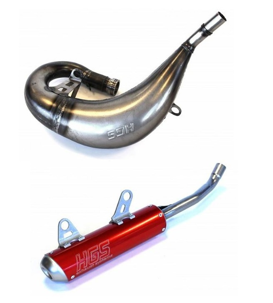 GAS GAS MC125 2021-2023 EXHAUST PIPE & RED SILENCER HGS 