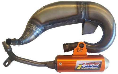  KTM 50 SX 2016-2022 HIGH RPM EXHAUST PIPE & ORANGE MUFFLER HGS  