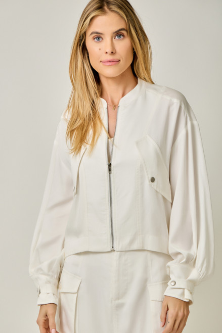 Ivory Bomber Jacket