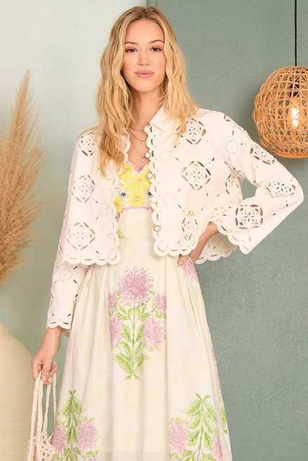 Ivory Eyelet Jacket