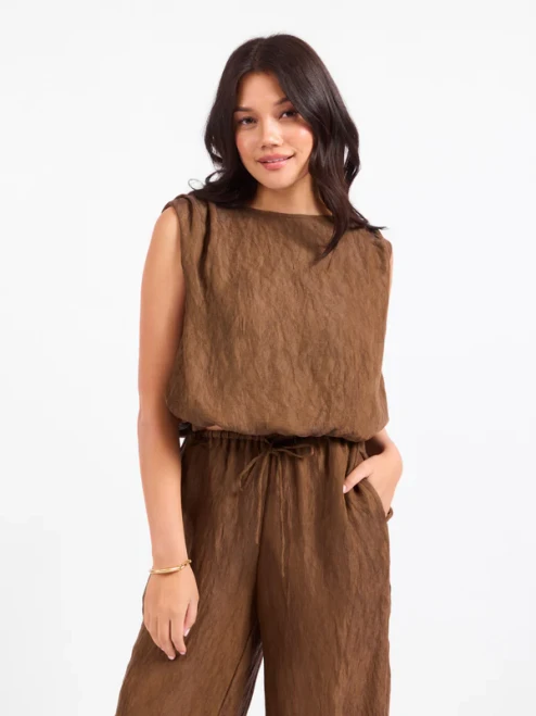 Sepia Bubble Top