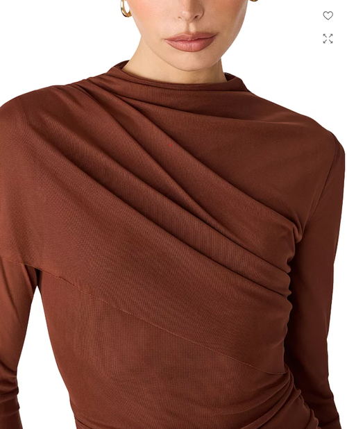 Catrina - Draped Cinnamon Dress