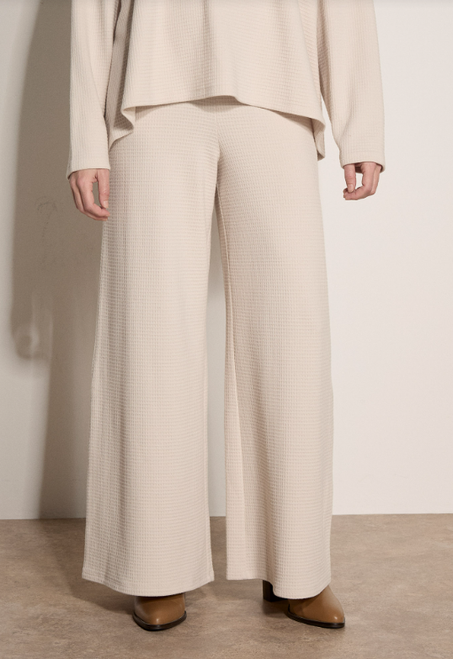 Waffle Clean Waist Jogger - Stone