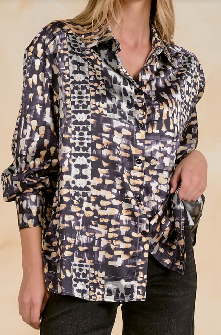 Elan Button Down Multi-Color Printed Shirt