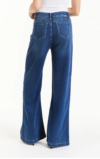 Indigo Super Soft Wide Leg Jeans