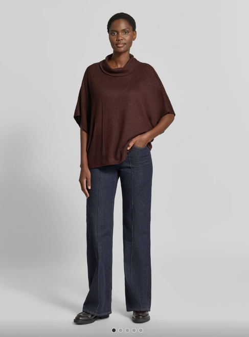 Roll Neck Soft Rib Cape