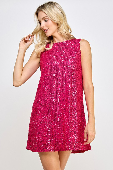 Fuschia Sequin Dress