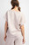 Textured V Neck S/S Top W Cuff Sleeves and Relaxed Fit