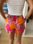 Floral Poplin Short with Elastic Waist