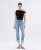 High Rise Crop Slim Straight Jeans
