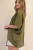 Olive V-Neck High Low Top