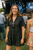 Short Sleeve Grey Dark Wash Shirt Dress