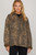 Mocha Leopard Print Washed Barn Jacket