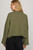 Olive Long Sleeve Collared Ribbed Sweater