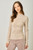 Ruched Mock Neck Sparkle Top