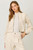 Ivory Faux Suede Bomber Jacket