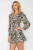 Black Jacquard Floral Collared Dress