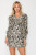 Black Jacquard Floral Collared Dress