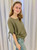 Olive Tie Sleeve Top