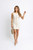 Natural Eyelit Button Shift Dress