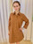 Brown Eyelet Mini Dress