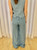 Denim Blue Linen Wide Leg Pant
