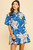 Blue Floral Button Down Dress