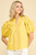 Lemon V-Neck Woven Top