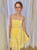Yellow Beach Glass Embroidered Mini Dress