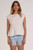 White Gathered Cap Sleeve Top