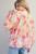 Rose Blush Floral Print Button Down Blouse