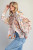 Apricot Paisley Printed Button Down Top
