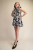 Black Floral Print Elastic Waist Short
