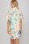 Beach Print Short Sleeve Shirt Dress