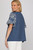 Short Embroidered Puff Sleeve Top