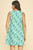 Blue Tropical Print A-line mini Dress