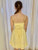 Yellow Beach Glass Embroidered Mini Dress