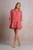 Pink Lace Cutout Collar Dress