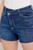 High Cross Waist Denim Shorts