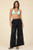 Black Ocean Eyelet Wide Leg Pant